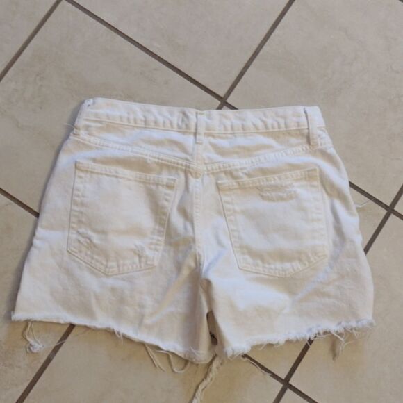 Free People We the Free Makai Denim shirt white distressed size 27 - Picture 11 of 12